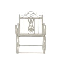 Rocking Chair DKD Home Decor Metal Aluminium White (63 x 89 x 92 cm)