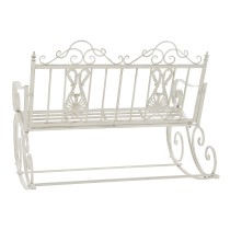 Fauteuil à Bascule DKD Home Decor Métal Aluminium Blanc (118 x 90 x 92 cm)