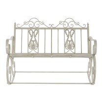 Fauteuil à Bascule DKD Home Decor Métal Aluminium Blanc (118 x 90 x 92 cm)