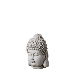 Skulptur Grau Lehm Faser 26,5 x 26,5 x 41 cm Buddha