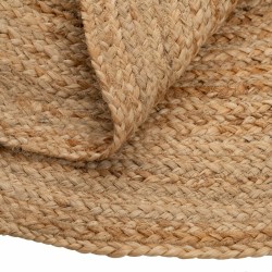 Carpet Beige 100 % Jute 100 x 100 cm