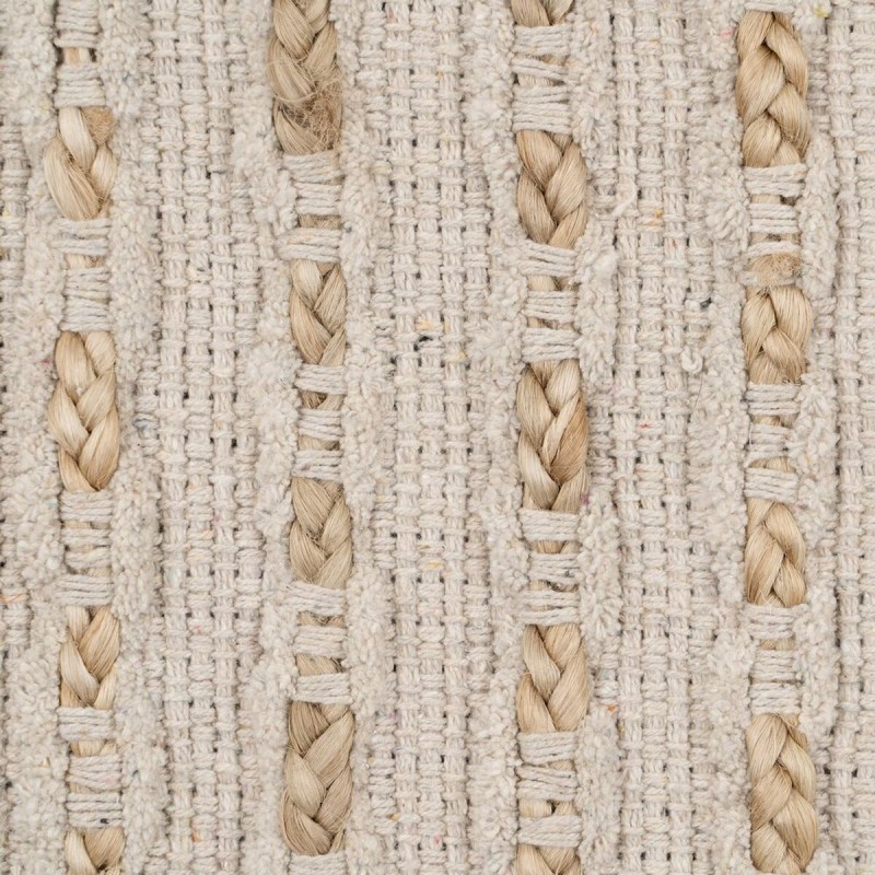 Carpet White Natural 70 % cotton 30 % Jute 160 x 230 cm