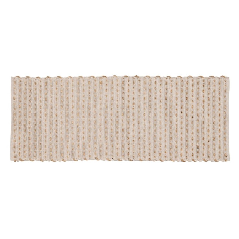 Tapis Blanc Naturel 70 % coton 30 % Jute 170 x 70 cm