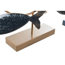 Figurine Décorative DKD Home Decor 53 x 9 x 45 cm Naturel Bleu Doré Spirales méditerranéen (2 Unités)