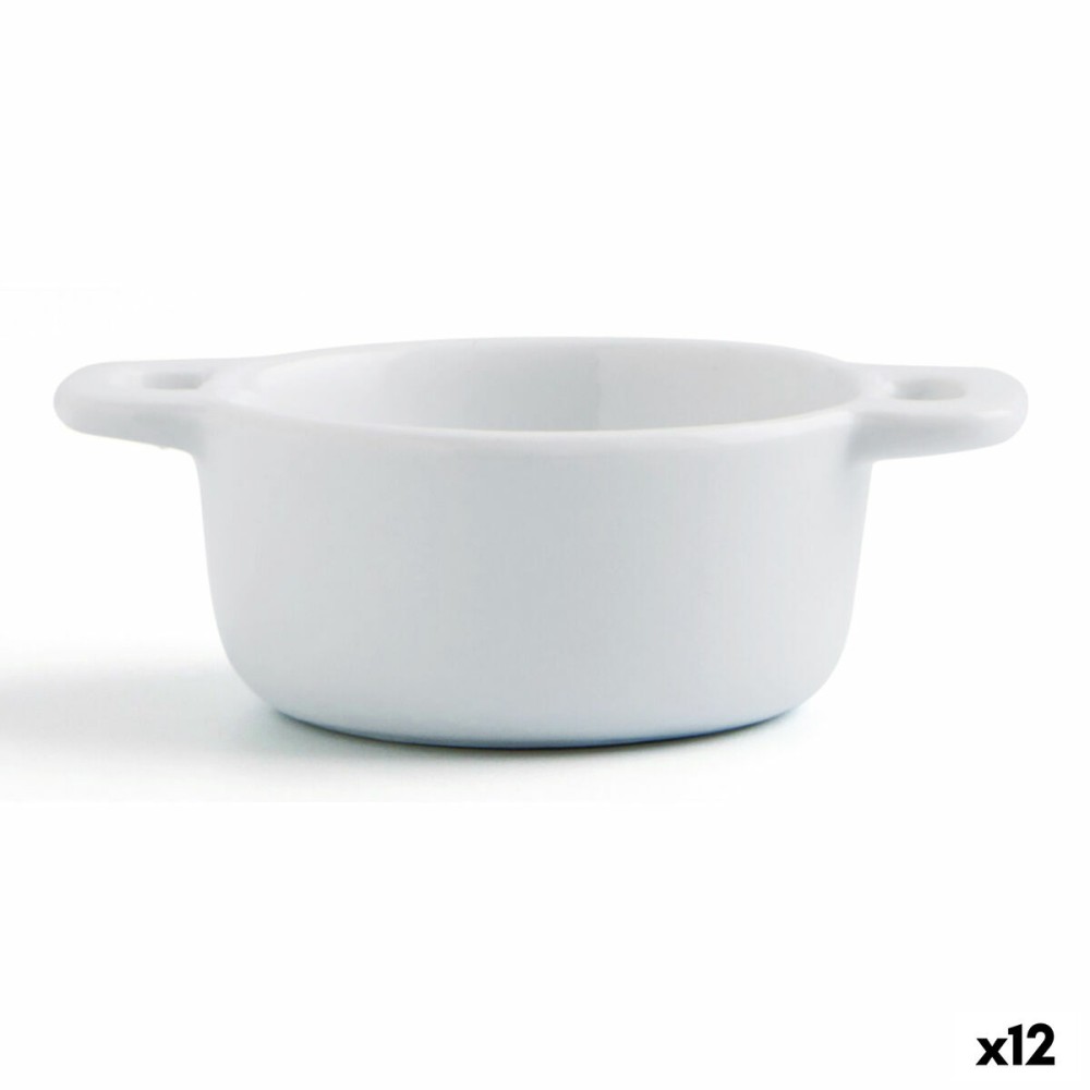 Satz für Appetithäppchen Quid Gastro Fun Weiß aus Keramik 10 x 7 x 4 cm (12 Stück)