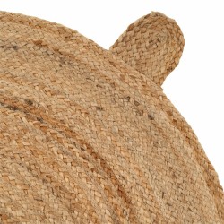 Teppich Beige 100 % Jute 100 x 100 cm