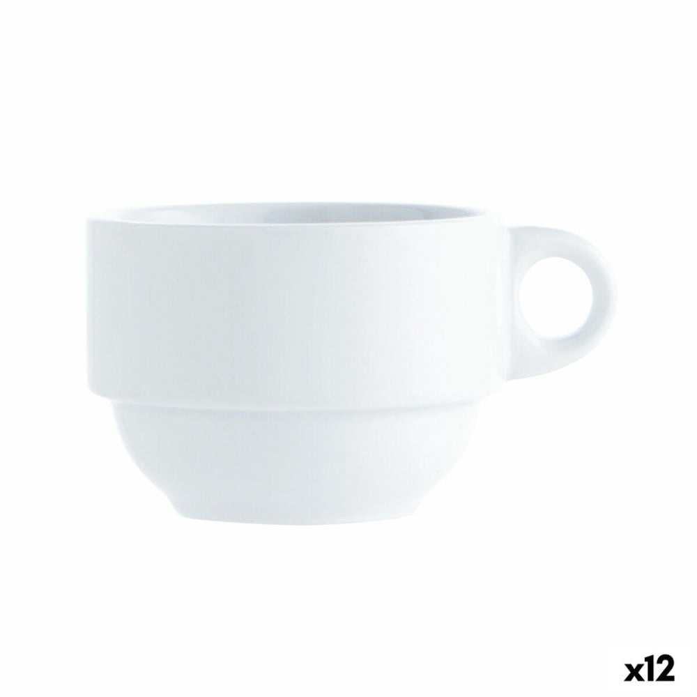 Tasse Kaffee und Tee Quid Basic Weiß 250 ml (12 Stück)