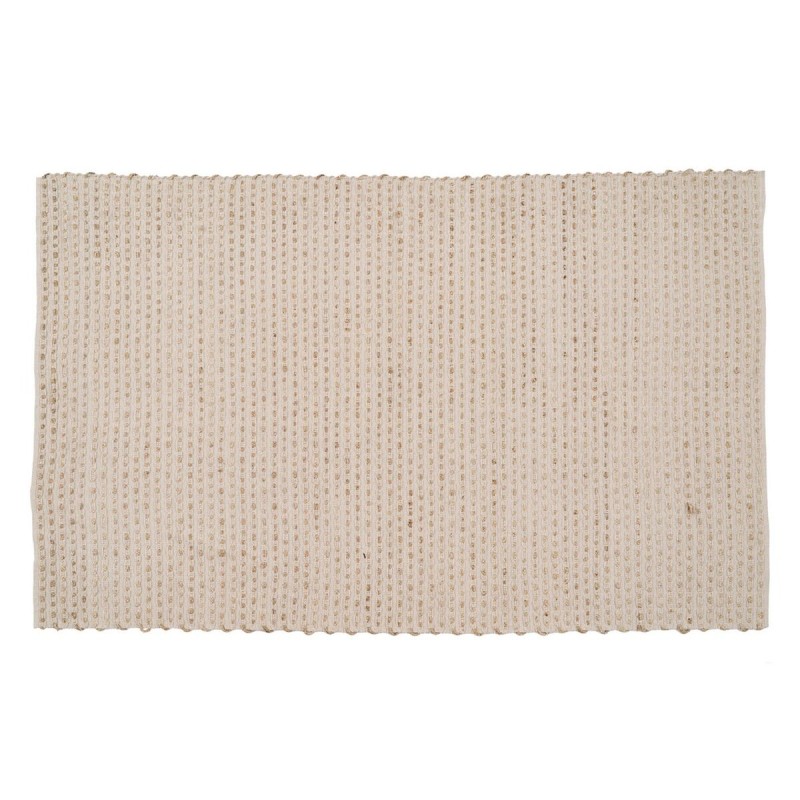 Carpet White Natural 70 % cotton 30 % Jute 200 x 290 cm