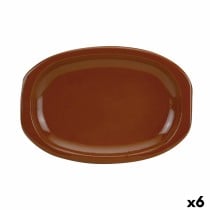 Plat à Gratin Raimundo Barro Profesional Faïence Marron 6 Unités 36 x 25 cm