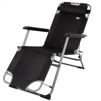 Sun-lounger Aktive Black 153 x 33 x 47 cm