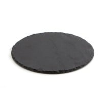 Schiefer-Effekt Keramikschale Quid Select rund Schwarz (12 Stück)