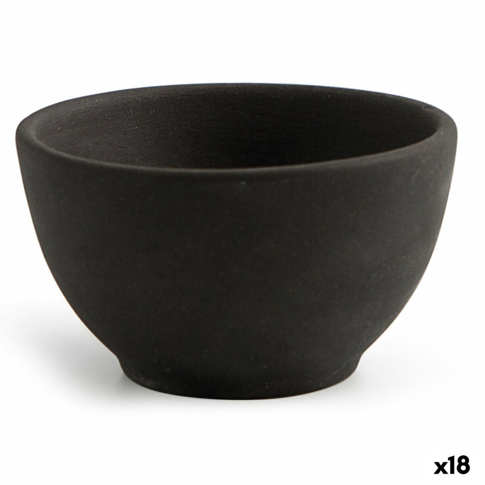 Schüssel für Vorspeisen Quid Mineral Gres Schwarz aus Keramik 9 x 5 cm (18 Stück)