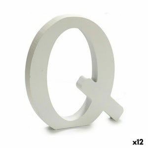 Buchstabe Pincello Q Weiß 1,8 x 21 x 17 cm (12 Stück)