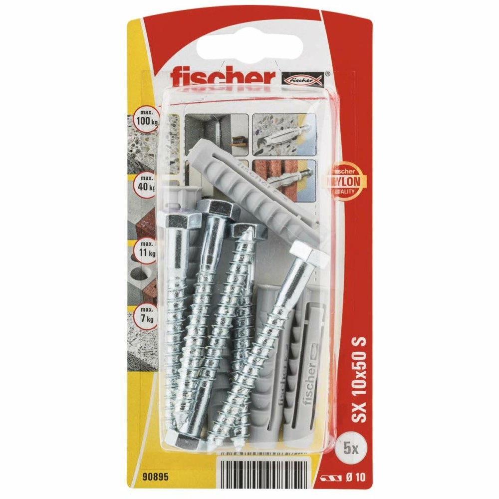 Dübel und Schrauben Fischer 5 Dübel und Schrauben (10 x 50 mm)