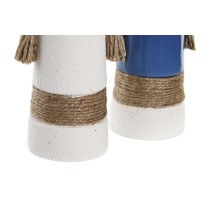 Vase DKD Home Decor Ceramic White Navy Blue (9,5 x 7 x 20 cm) (2 Units)