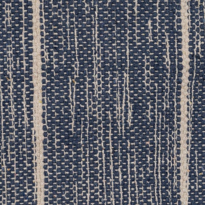 Teppich Blau Weiß 70 % Baumwolle 30 % Polyester 160 x 230 cm