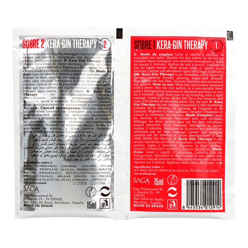 Traitement Capillaire Lissant Saga Pro Kera-Gin Therapy (15 ml)