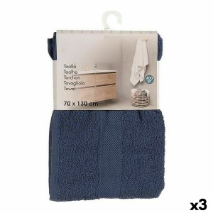 Serviette de toilette Berilo 5313 Bleu 80 % coton 20 % Polyester 70 x 0,5 x 130 cm (3 Unités)