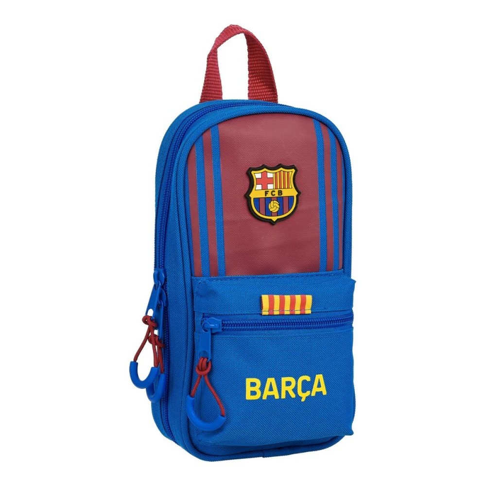 Rucksack mit Federtaschen F.C. Barcelona M747 Granatrot Marineblau 12 x 23 x 5 cm (33 Stücke)