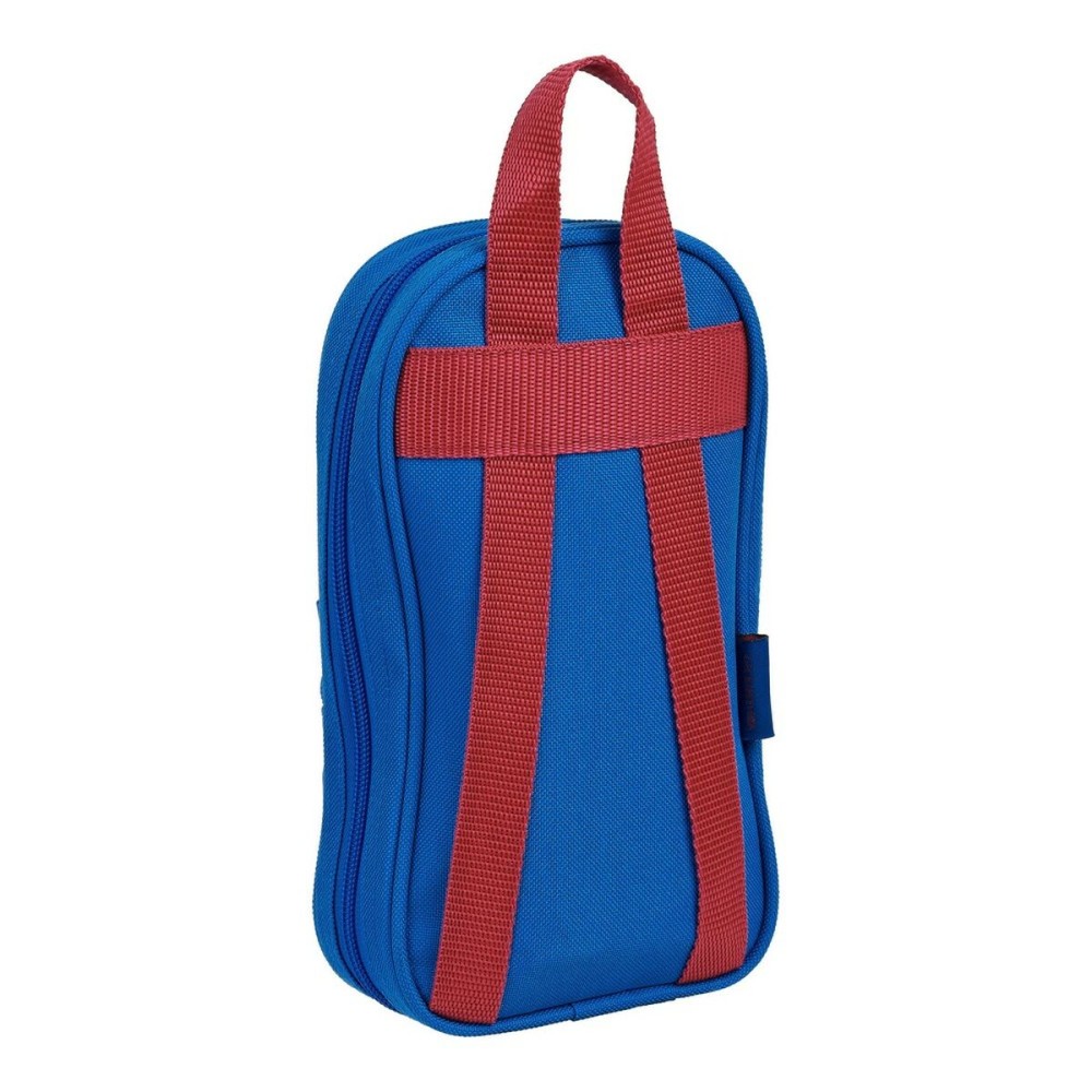 Rucksack mit Federtaschen F.C. Barcelona M847 Granatrot Marineblau 12 x 23 x 5 cm