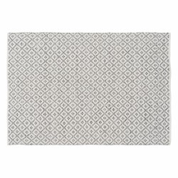 Carpet White Grey 70 % cotton 30 % Polyester 160 x 230 cm