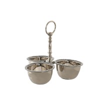 Centerpiece DKD Home Decor Silver Acrylic Aluminium 24 x 24 x 18 cm