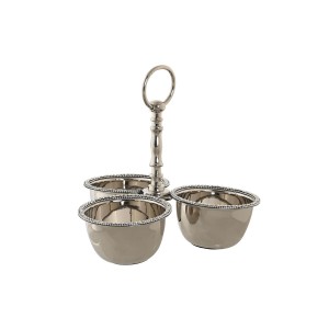 Centerpiece DKD Home Decor Silver Acrylic Aluminium 24 x 24 x 18 cm