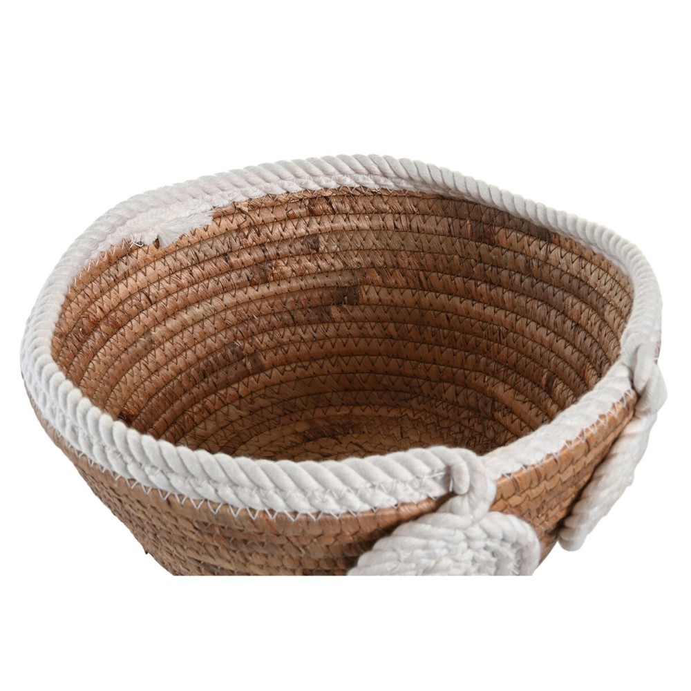 Tischdekoration DKD Home Decor Weiß natürlich Schnur Naturfaser 29 x 29 x 14 cm 30 x 30 x 14 cm 32 x 32 x 14 cm
