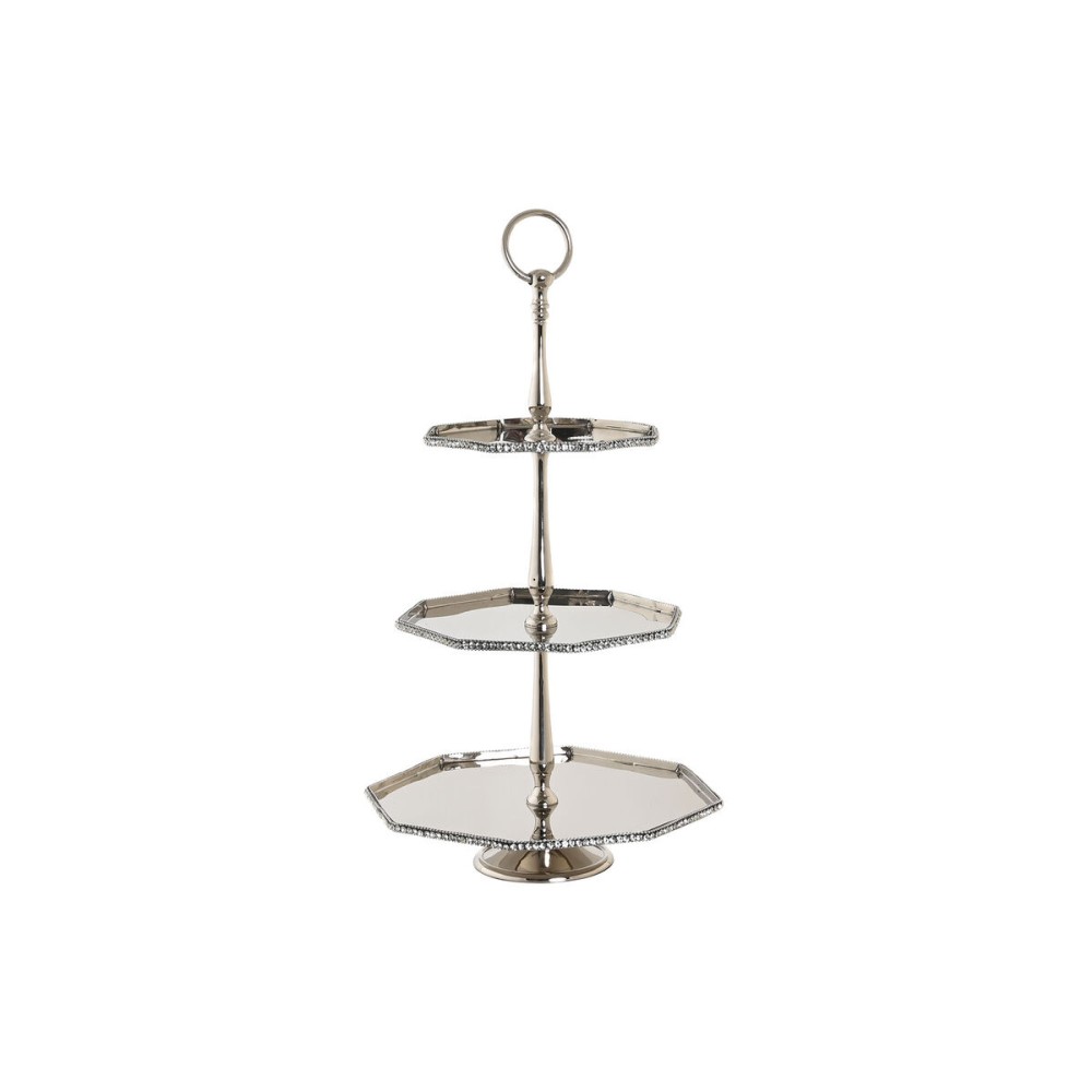 Centerpiece DKD Home Decor Silver Aluminium 28 x 28 x 47 cm