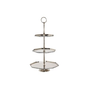 Centerpiece DKD Home Decor Silver Aluminium 28 x 28 x 47 cm