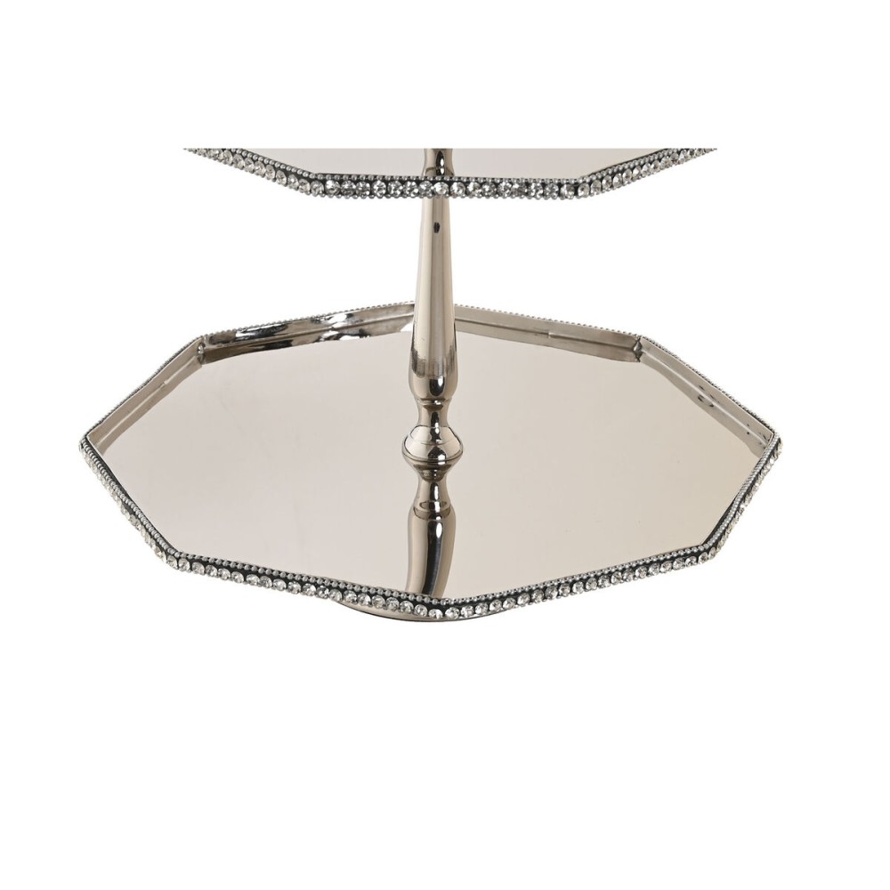 Centerpiece DKD Home Decor Silver Aluminium 28 x 28 x 47 cm