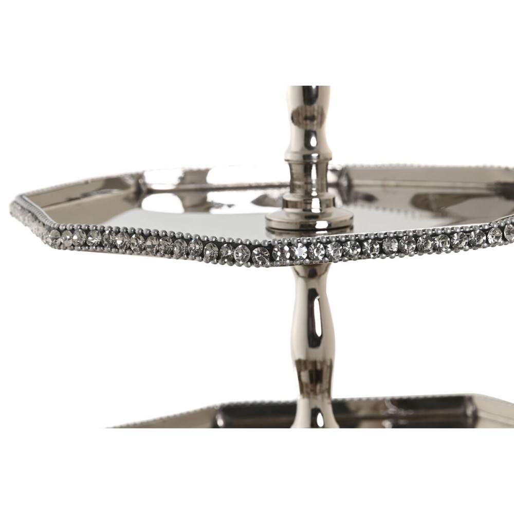 Centerpiece DKD Home Decor Silver Acrylic Aluminium 23 x 23 x 22 cm