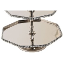 Centerpiece DKD Home Decor Silver Acrylic Aluminium 23 x 23 x 22 cm