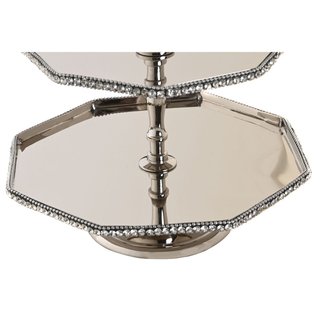 Centerpiece DKD Home Decor Silver Acrylic Aluminium 23 x 23 x 22 cm