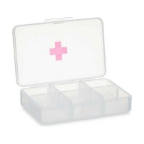 Pillbox with Compartments Berilo HW0929-1 Transparent Plastic 11,5 x 18 x 2,2 cm (12 Units)