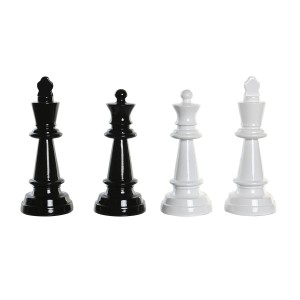 Deko-Figur DKD Home Decor Schwarz Weiß Harz Schachfiguren Moderne (11 x 11 x 27,5 cm) (4 Stück)