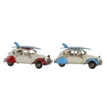 Figurine Décorative DKD Home Decor 27 x 11 x 13 cm Rouge Voiture Bleu Vintage (2 Unités)