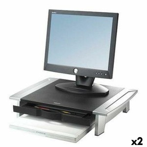 Aufzug Fellowes Office Suites Monitor Silberfarben Schwarz 2 Stück