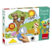 Child's Wooden Puzzle Goula Goula Safari Wood (19 pcs)