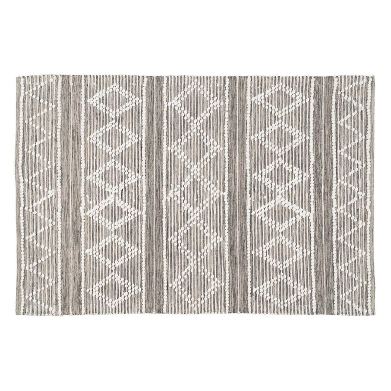 Tapis Blanc Gris 60 % Coton 40 % Polyester 160 x 230 cm