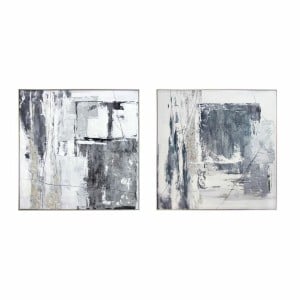 Cadre DKD Home Decor Abstrait 80 x 3 x 80 cm Moderne (2 Unités)