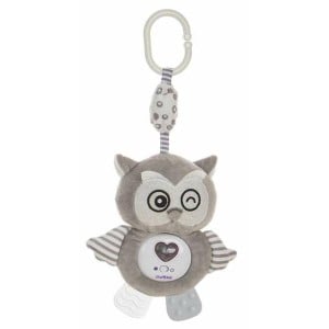 Jouet pour berceau à suspendre Musique Lumières Hibou Coeur 35 cm