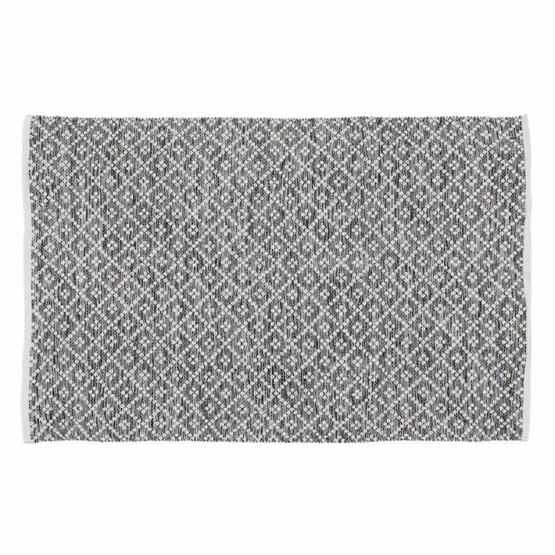 Tapis Blanc Gris 70 % coton 30 % Polyester 120 x 180 cm