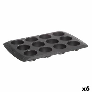 Muffinform Pyrex Magic Schwarz 31 x 26 x 4 cm (6 Stück)
