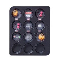 Muffinform Pyrex Magic Schwarz 31 x 26 x 4 cm (6 Stück)