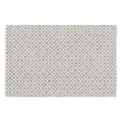 Tapis Blanc Gris 70 % coton 30 % Polyester 120 x 180 cm