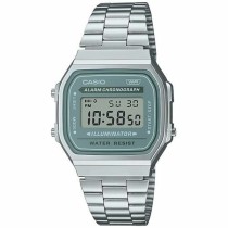 Unisex-Uhr Casio A168WA-3AYES grün Silberfarben (Ø 35 mm)