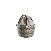 Korb-Set DKD Home Decor Bommeln 43 x 43 x 43 cm