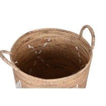 Basket set DKD Home Decor White Natural Rope Seagrass (3 Pieces)