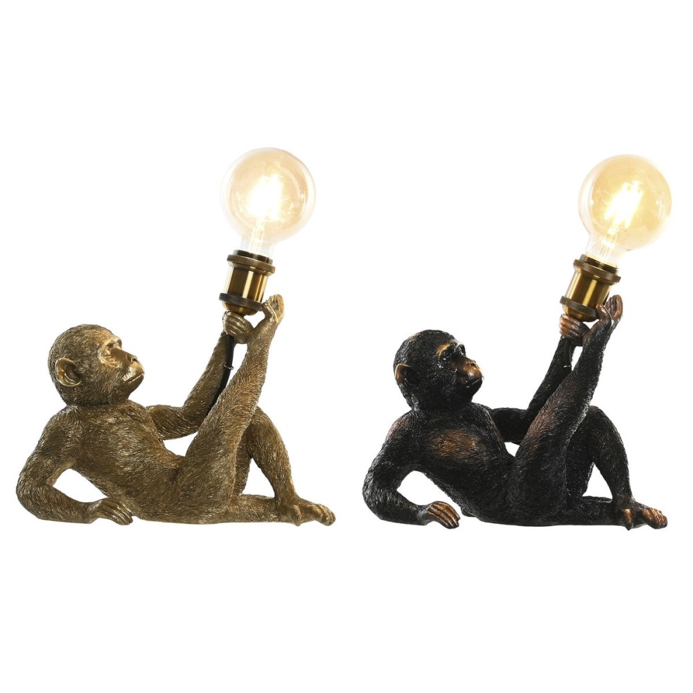 Tischlampe DKD Home Decor 31,5 x 18 x 27 cm Gold Metall Kupfer Harz 220 V 50 W (2 Stück)